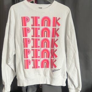 Victoria's Secret White and Pink Sweater